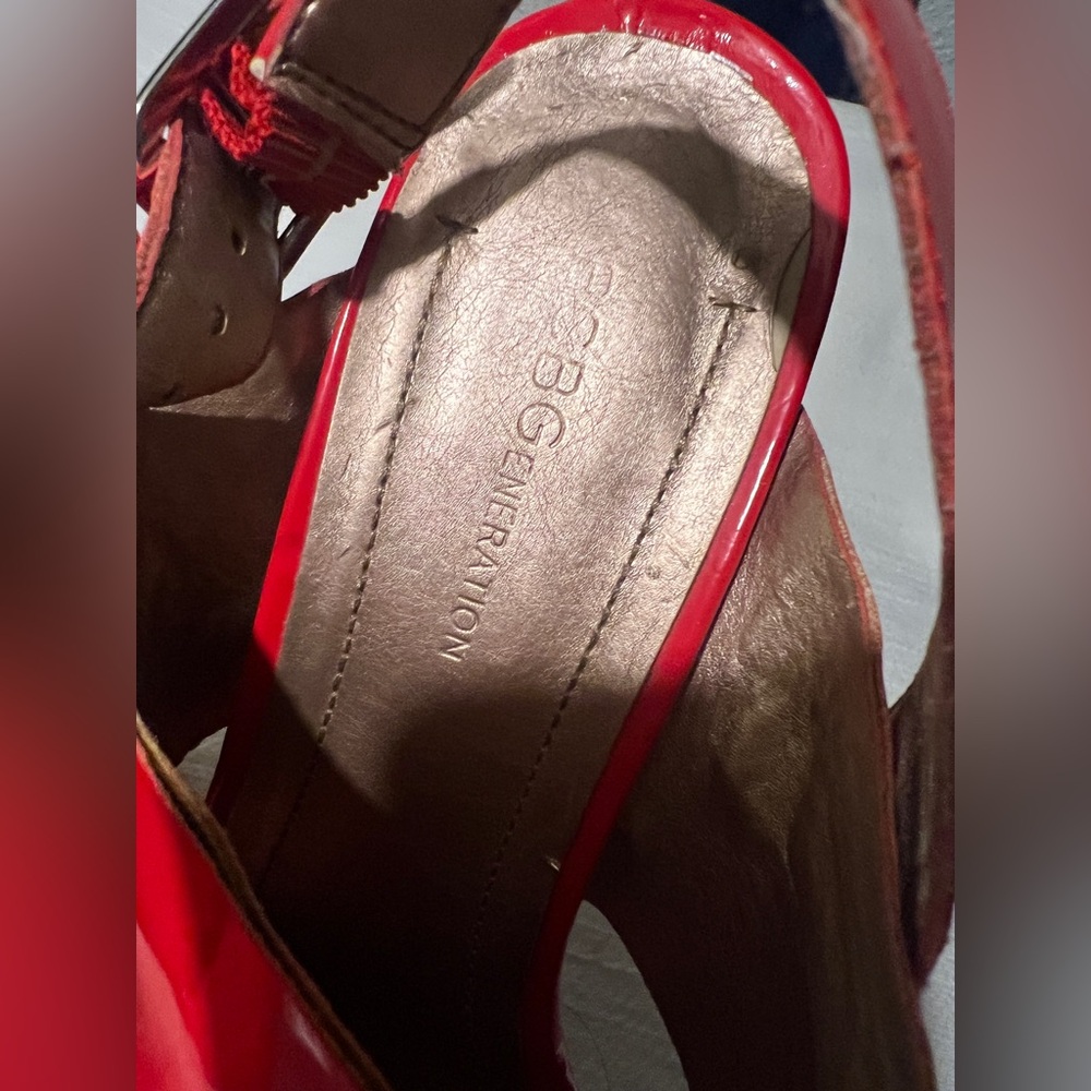 Bcbgeneration Red Platform Sandals - image 3